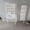 Meuble vasque suspendu 85 cm blanc 2 portes NAÏA