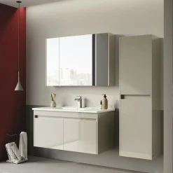 Meuble vasque suspendu 100 cm cachemire 2 portes NAÏA