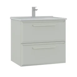 Meuble vasque suspendu 65 cm cachemire 2 tiroirs NEREE