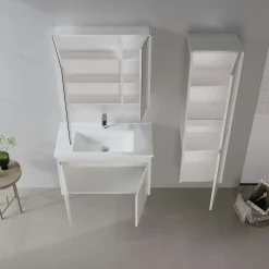 Meuble vasque suspendu 85 cm cachemire 2 portes NAÏA