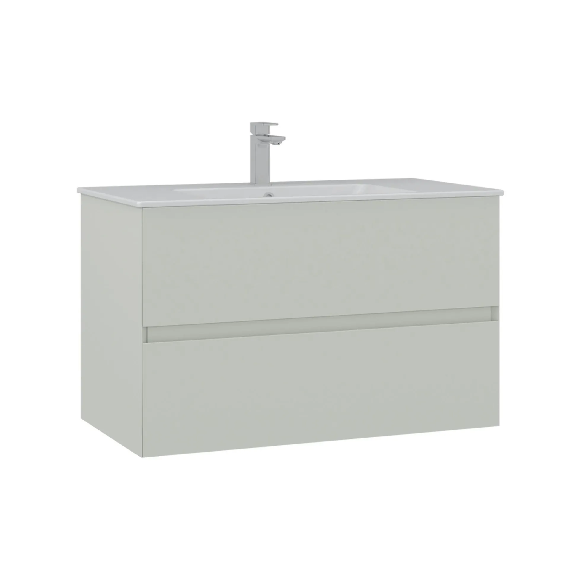 Meuble vasque suspendu 91 cm cachemire 2 tiroirs OCEA