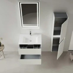 Meuble vasque suspendu 71 cm cachemire 2 tiroirs OCEA