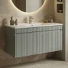 Meuble vasque suspendu 100 cm cachemire 2 portes YARA