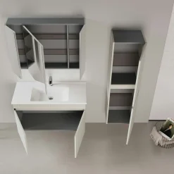 Meuble vasque suspendu 100 cm cachemire 2 portes YARA