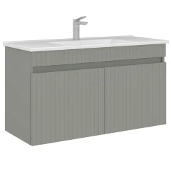 Meuble vasque suspendu 100 cm cachemire 2 portes YARA