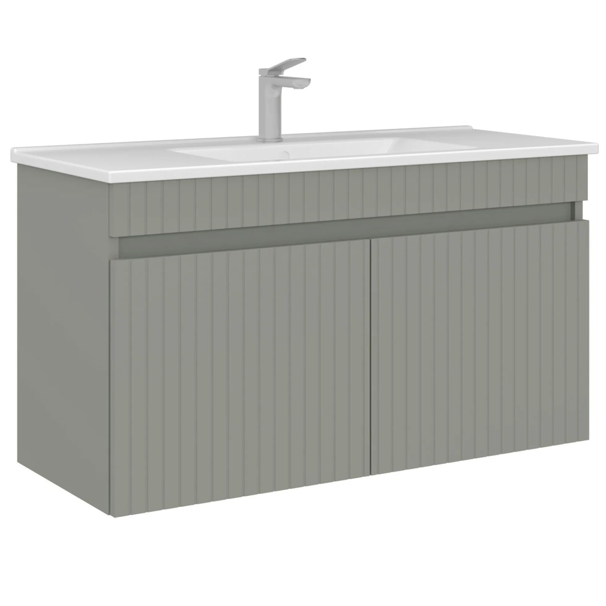 Meuble vasque suspendu 100 cm cachemire 2 portes YARA