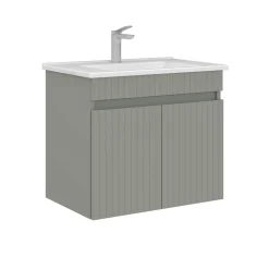 Meuble vasque suspendu 65 cm cachemire 2 portes YARA