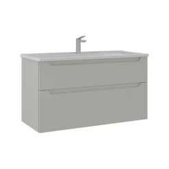 Meuble vasque suspendu 100 cm cachemire 2 tiroirs ELYO