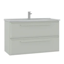 Meuble vasque suspendu 100 cm cachemire 2 tiroirs NEREE