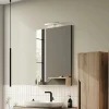 Meuble vasque suspendu 100 cm décor chêne 2 tiroirs NEÏS