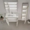 Meuble vasque suspendu 100 cm sable 2 portes NEA