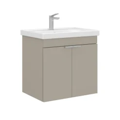 Meuble vasque suspendu 60 cm sable 2 portes NEA