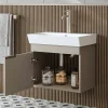 Meuble vasque suspendu 59 cm sable 1 porte NORIA