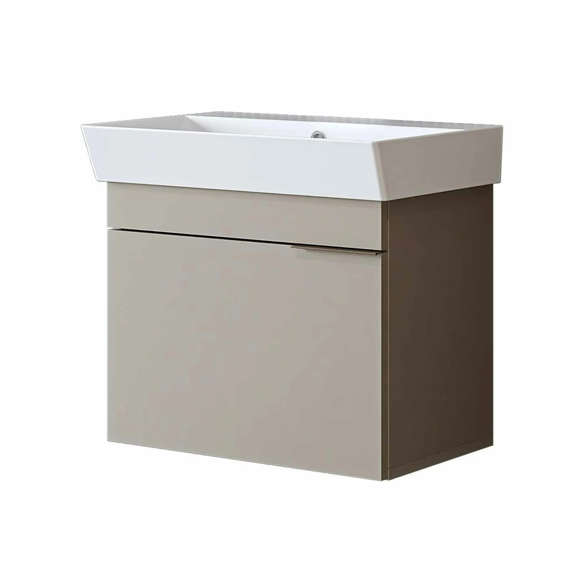 Meuble vasque suspendu 59 cm sable 1 porte NORIA