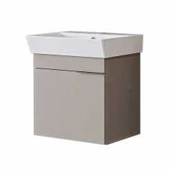 Meuble vasque suspendu 49 cm sable 1 porte NORIA