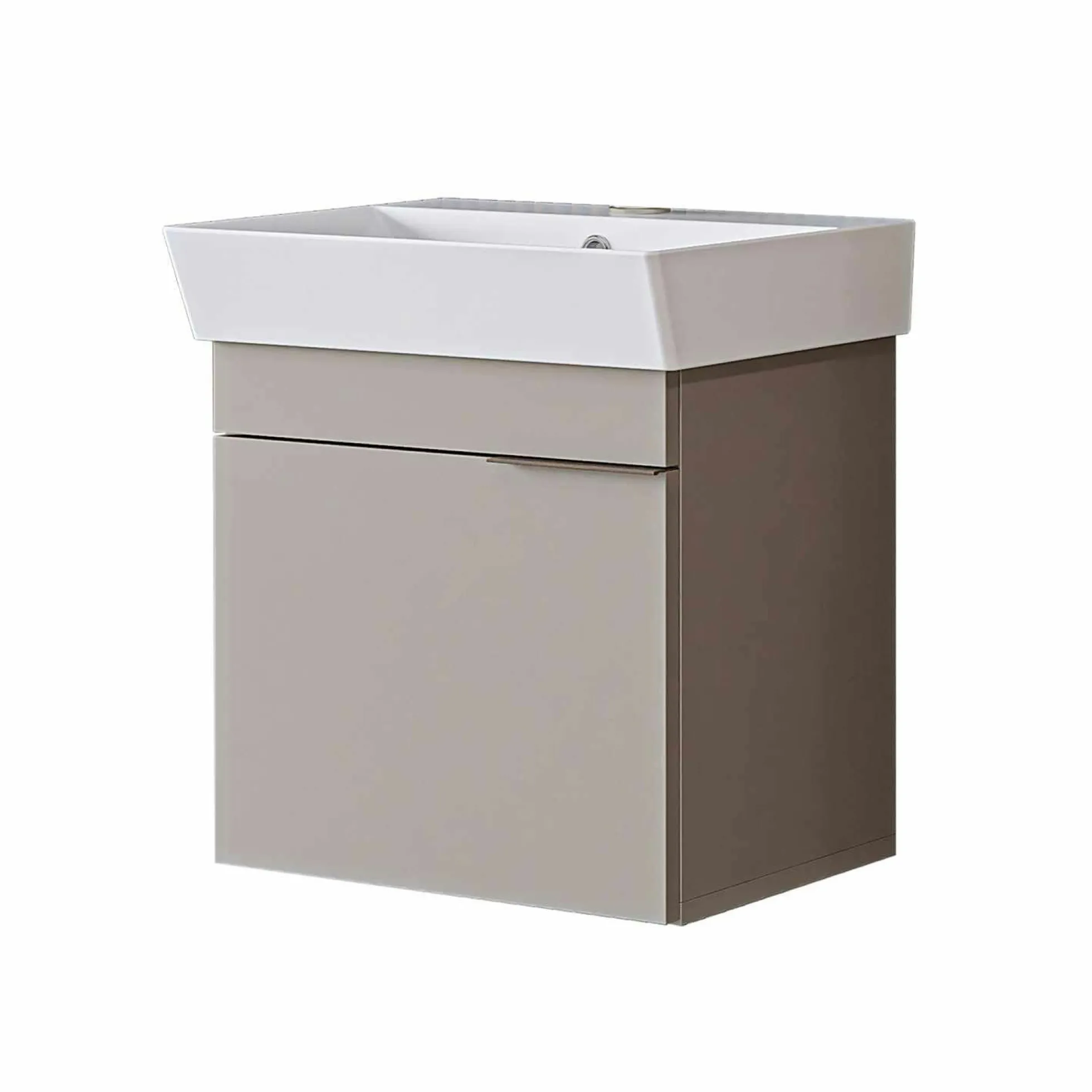 Meuble vasque suspendu 49 cm sable 1 porte NORIA
