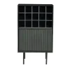 Minibar salon bois noir 1 porte 1 casier CORTINA