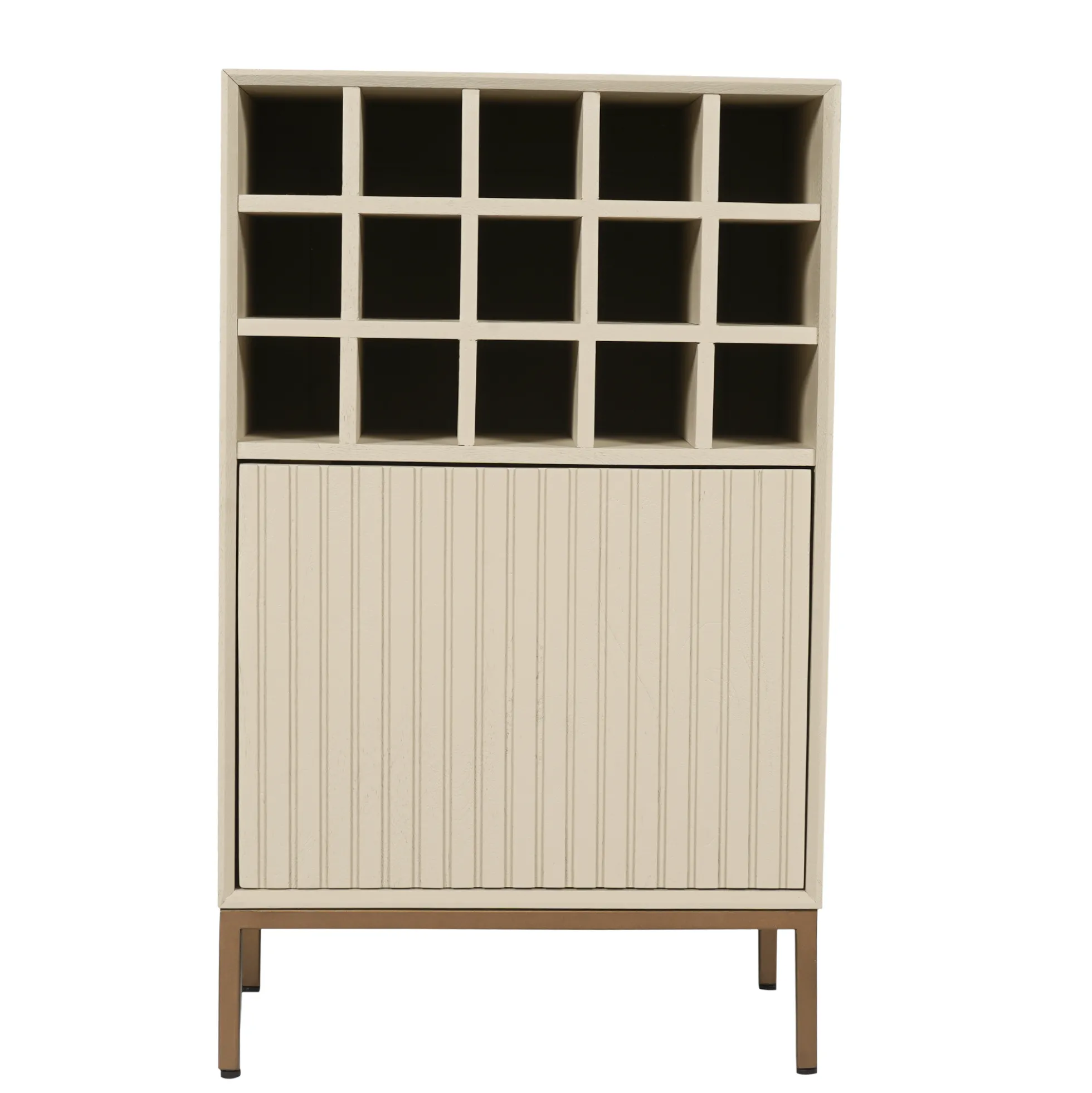 Minibar salon bois sable 1 porte 1 casier CORTINA