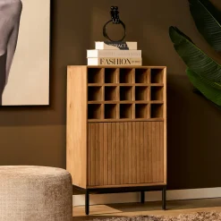 Minibar salon en bois 1 porte 1 casier CORTINA