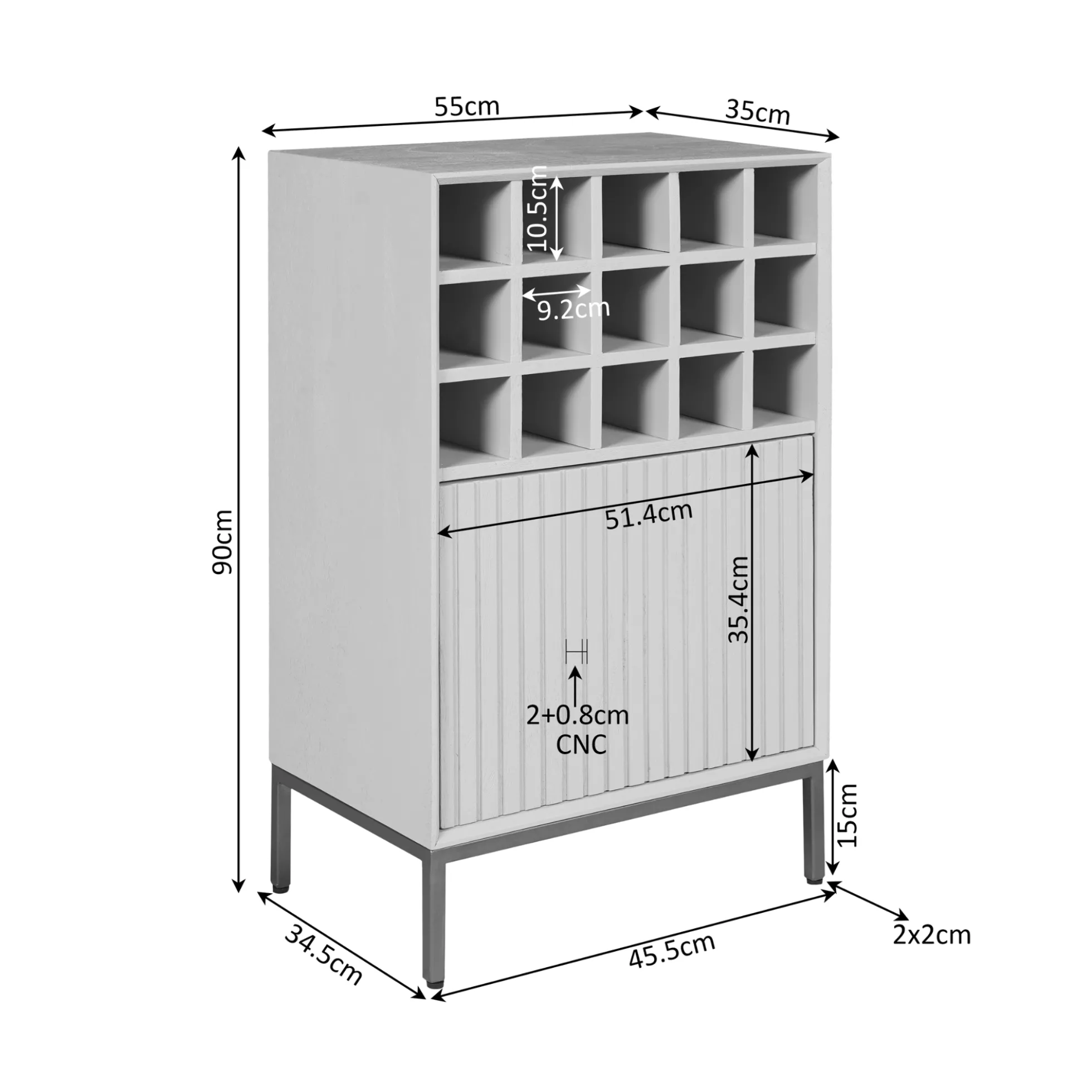 Minibar vintage 1 porte 1 casier CORTINA