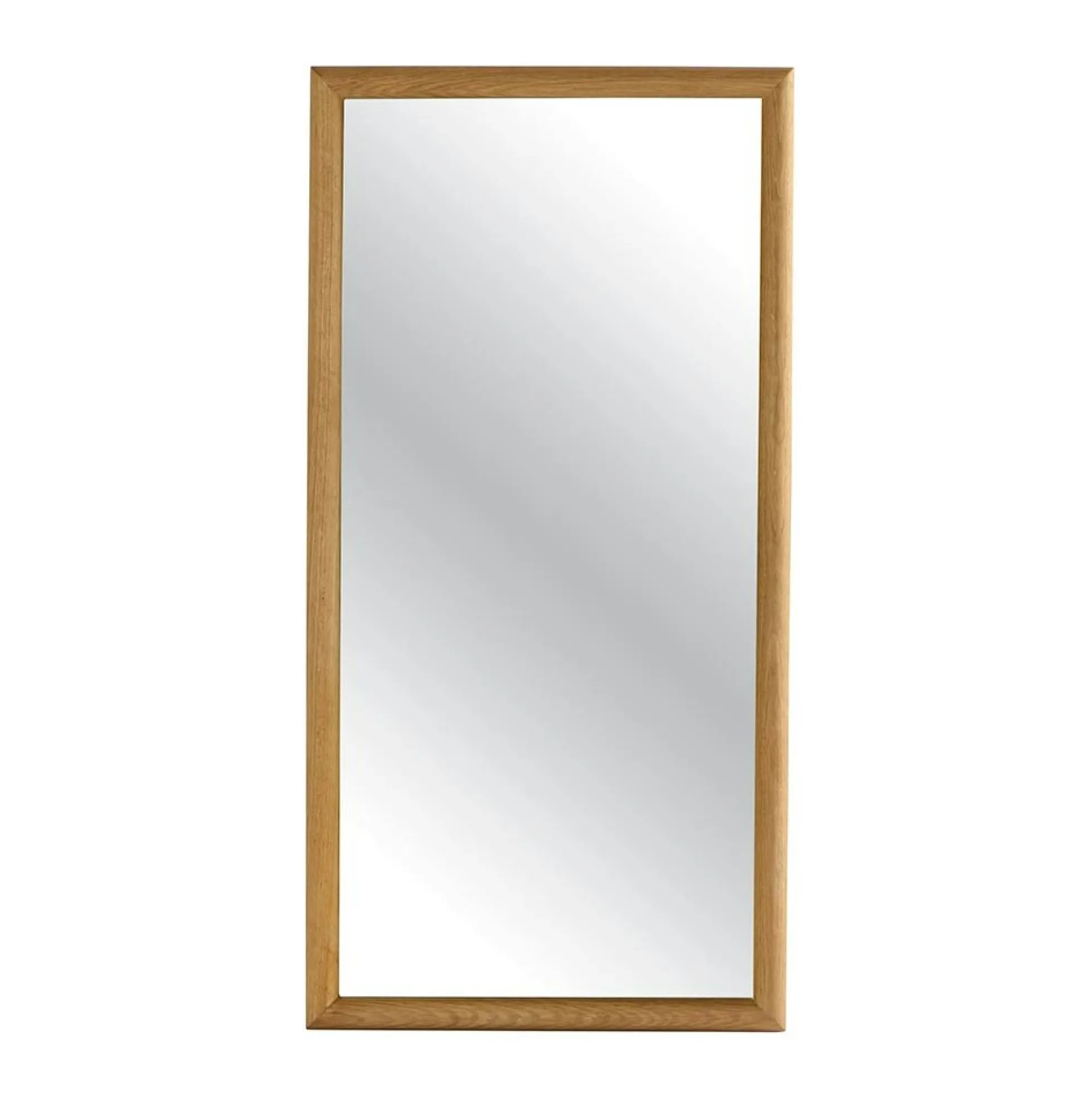 Miroir d'entrée vertical - cadre bois clair 80 cm IENA