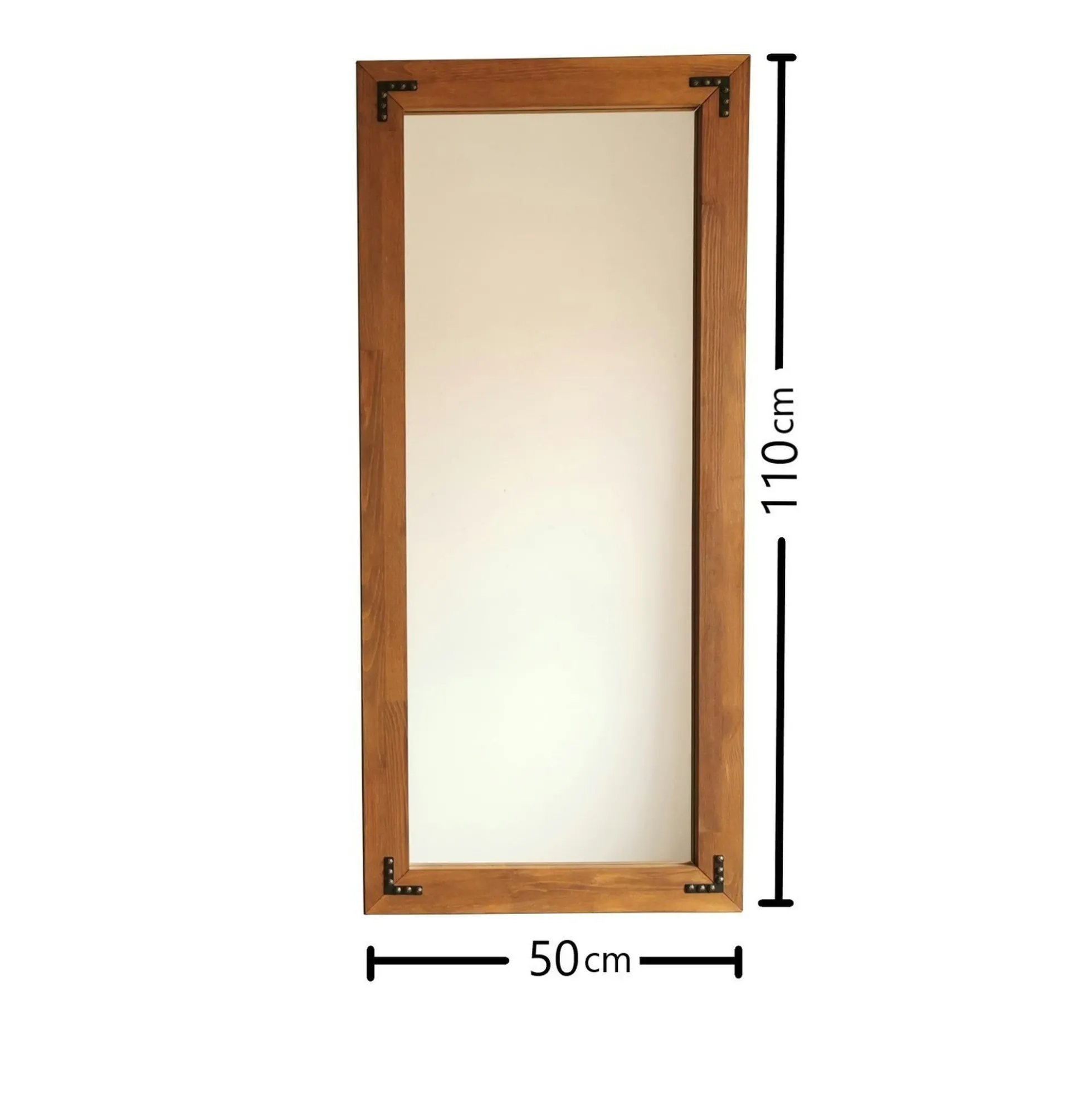 Miroir mural en bois brun - format vertical HILO
