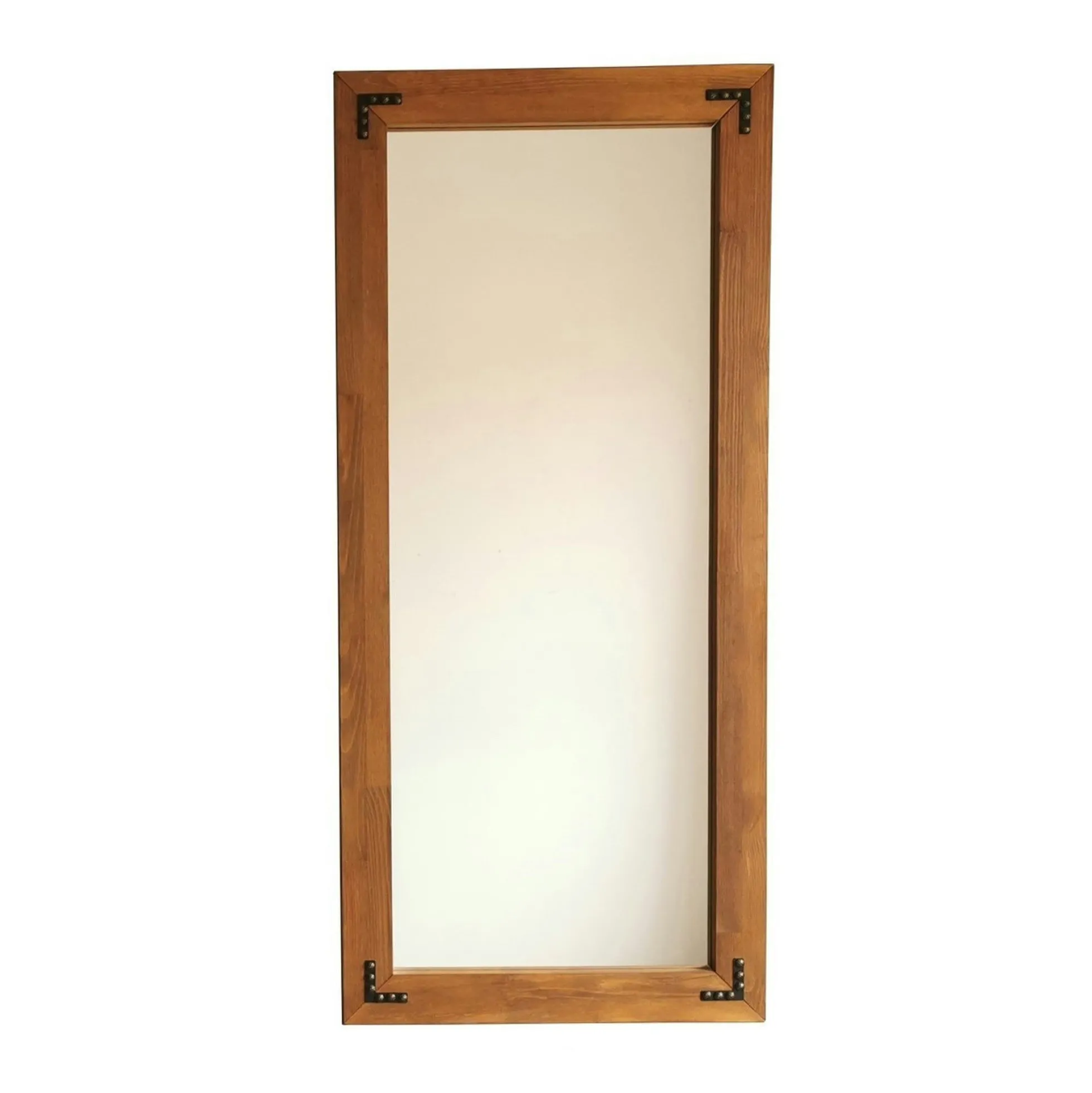 Miroir mural en bois brun - format vertical HILO