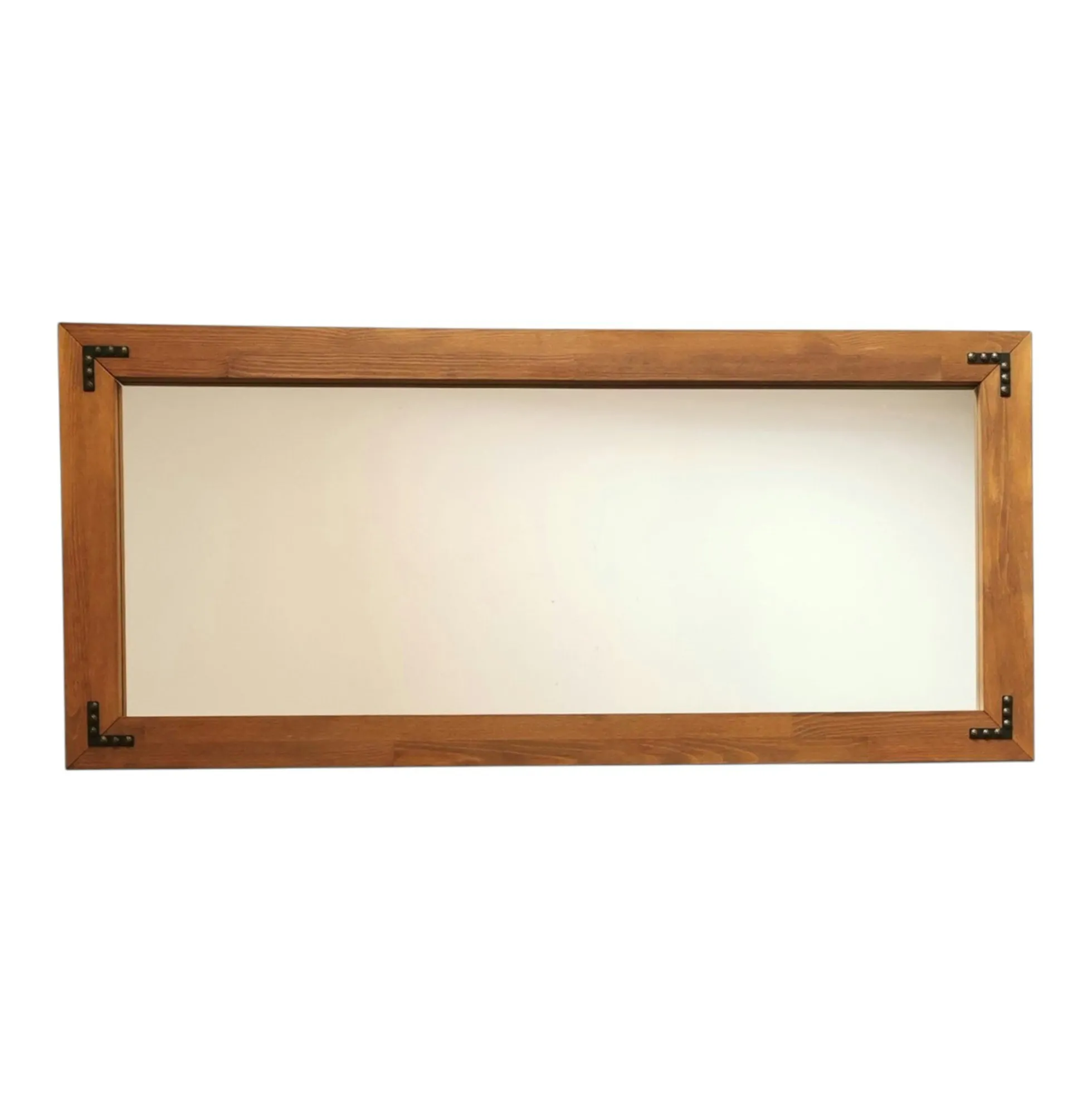 Miroir mural en bois brun - format horizontal HILO