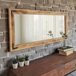 Miroir mural en bois clair - format horizontal HILO