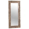 Miroir rectangulaire avec cadre bois recyclé 180 cm DEPOK