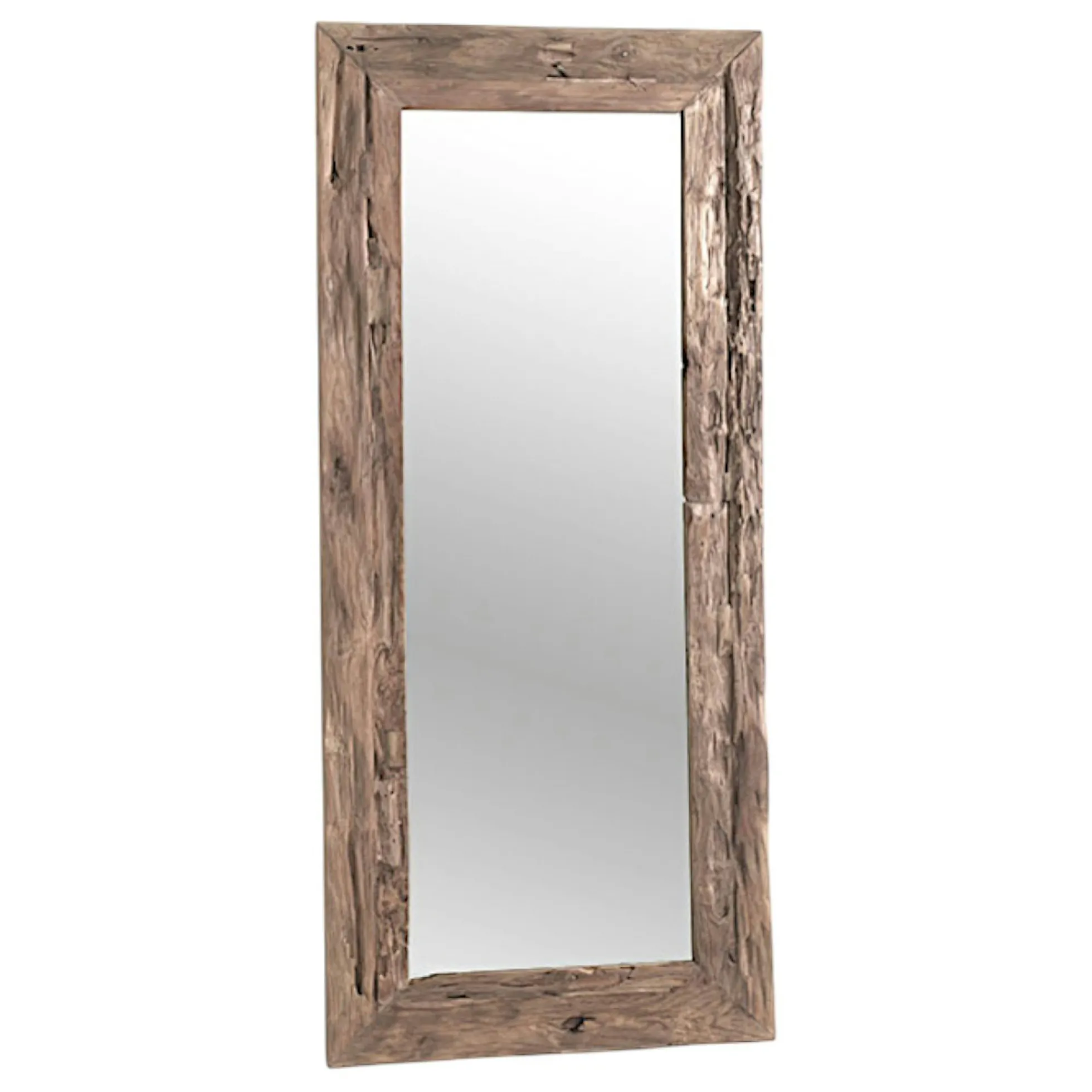 Miroir rectangulaire avec cadre bois recyclé 180 cm DEPOK
