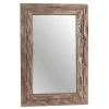 Miroir rectangulaire avec cadre bois recyclé 120 cm DEPOK