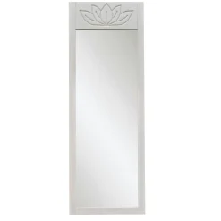 Miroir vertical blanc - motif lotus, 155 cm HILO