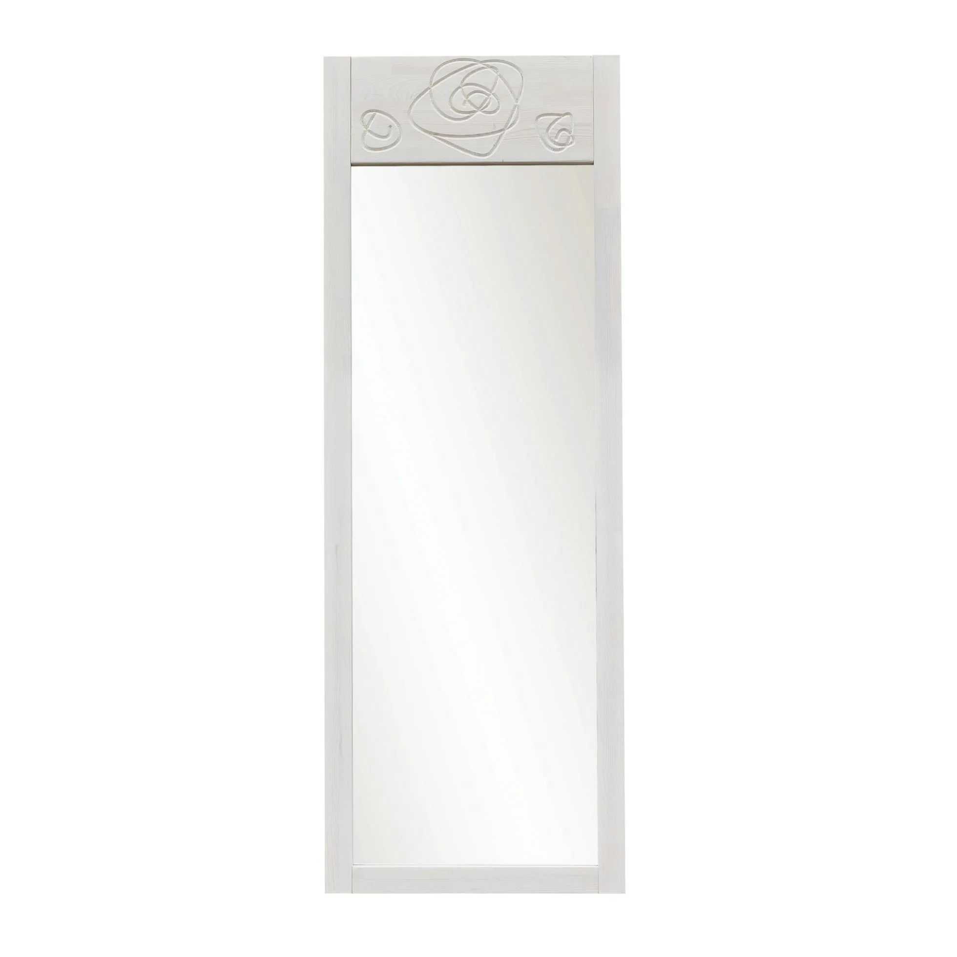 Miroir vertical blanc - motif rose HILO