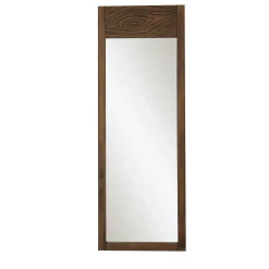 Miroir vertical en bois foncé - motif tronc d'arbre HILO