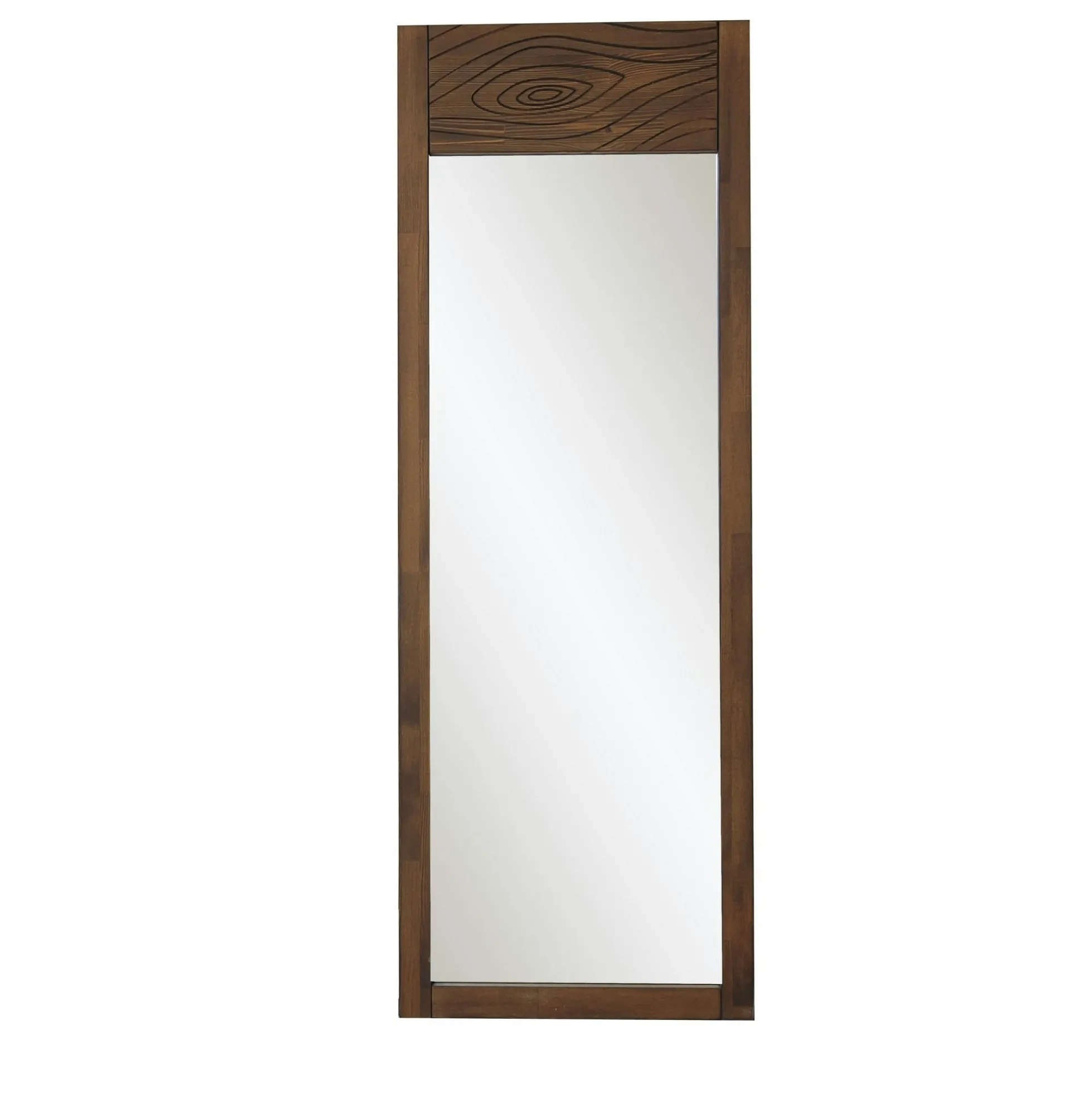 Miroir vertical en bois foncé - motif tronc d'arbre HILO