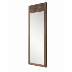 Miroir vertical en bois foncé - motif tronc d'arbre HILO