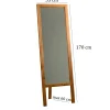 Miroir vertical sur pied - bois marron, 2 crochets HILO