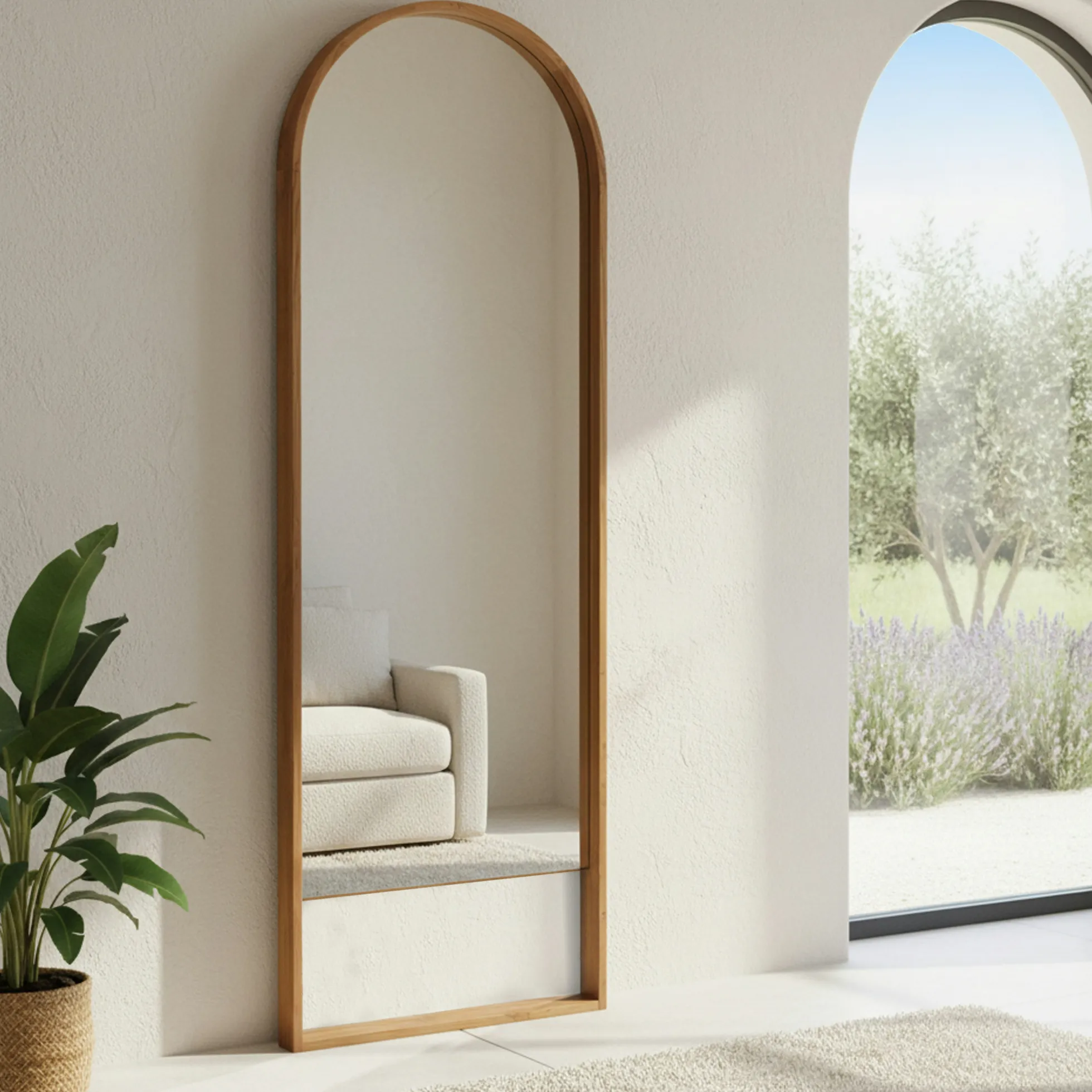 Miroir 70x210cm en bois de teck recyclé SWING
