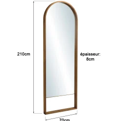 Miroir 70x210cm en bois de teck recyclé SWING