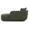Méridienne verte design organique et coussin assorti NAMSOS