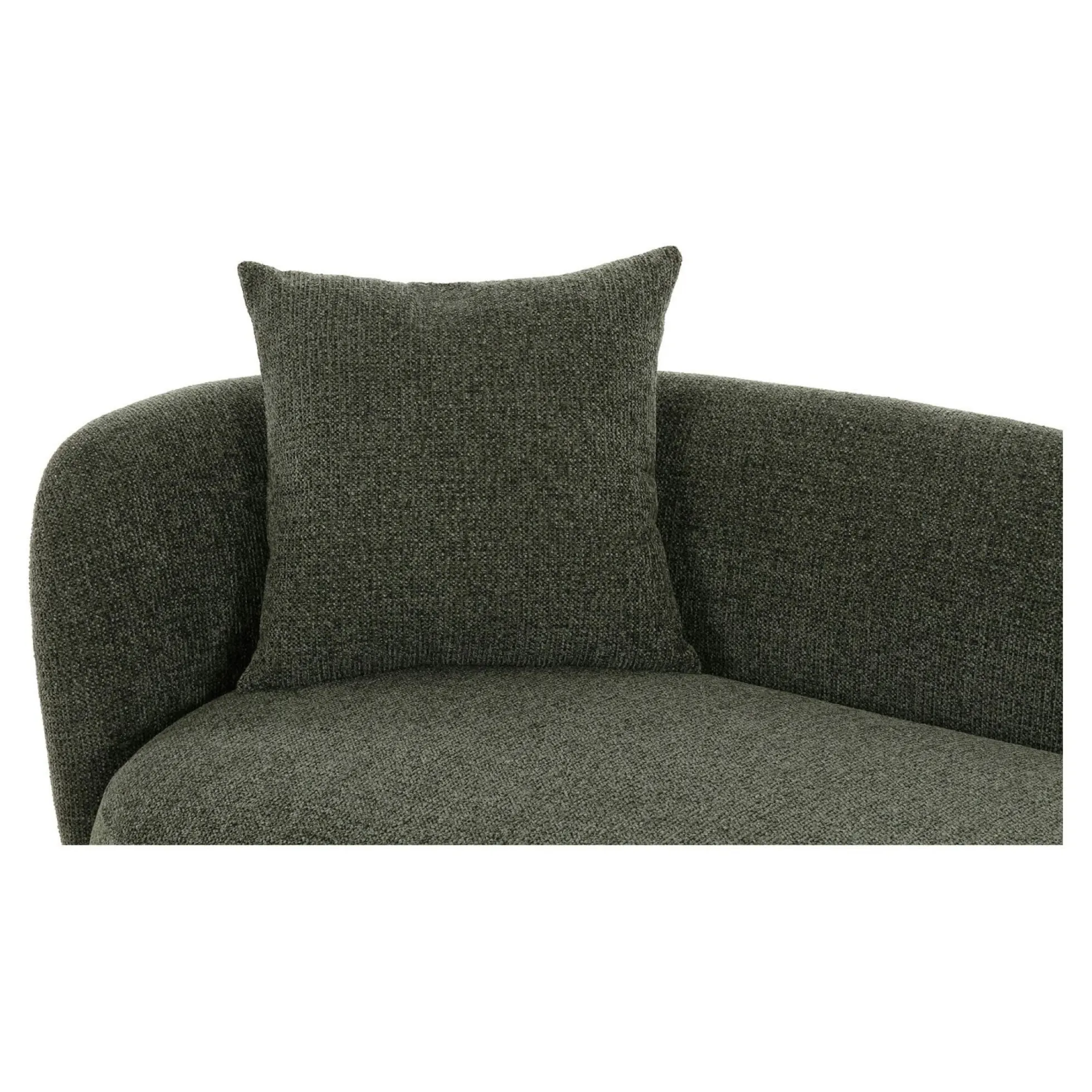 Méridienne verte design organique et coussin assorti NAMSOS