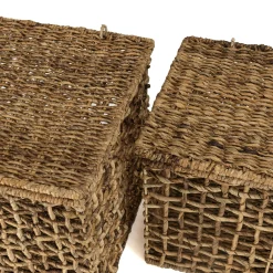 Panier de rangement / coffre en chanvre tressé (lot de 2) SWING