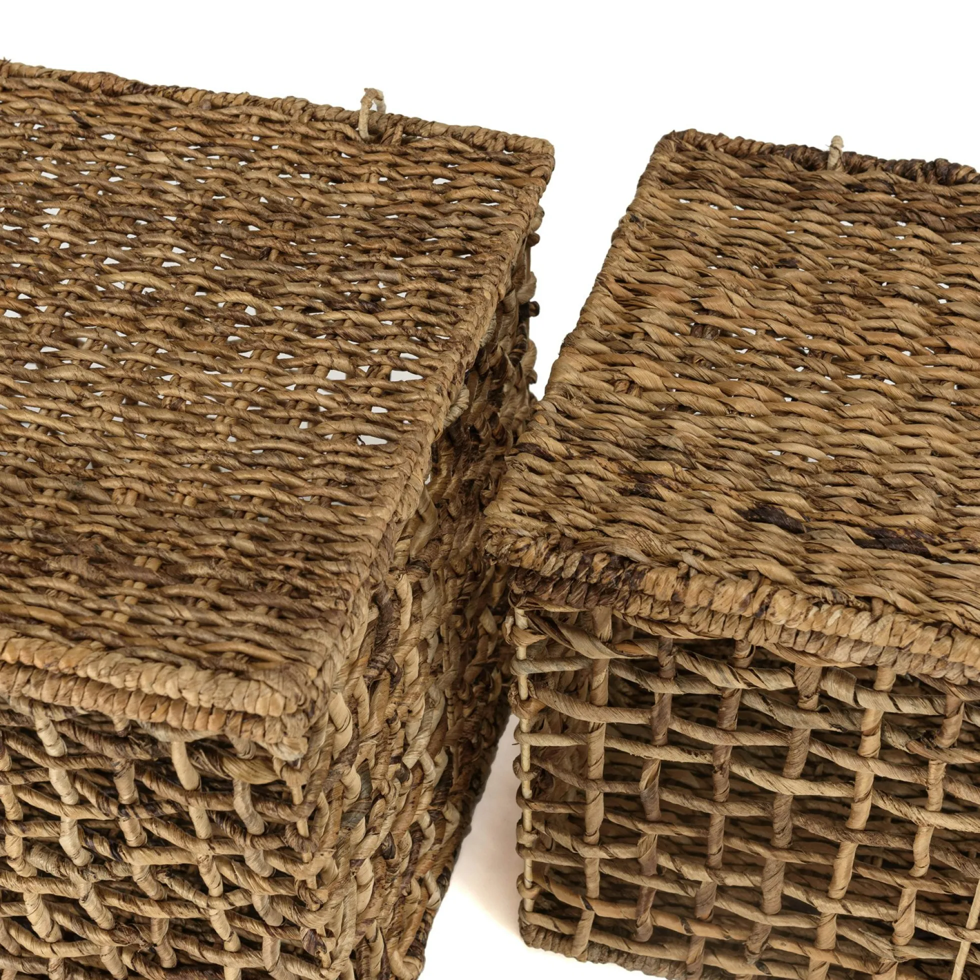 Panier de rangement / coffre en chanvre tressé (lot de 2) SWING