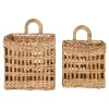 Panier de rangement à suspendre en jacinthe d'eau (lot de 2)