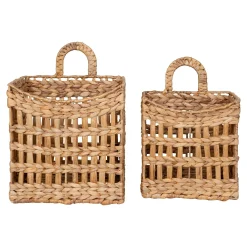 Panier de rangement à suspendre en jacinthe d'eau (lot de 2)