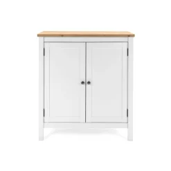 Petit buffet blanc 2 portes à encadrement VENZA