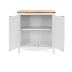 Petit buffet blanc 2 portes à encadrement VENZA