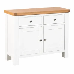 Petit buffet blanc 2 portes style bord de mer VELIA