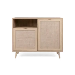 Petit buffet bohème 2 portes effet rotin SONA